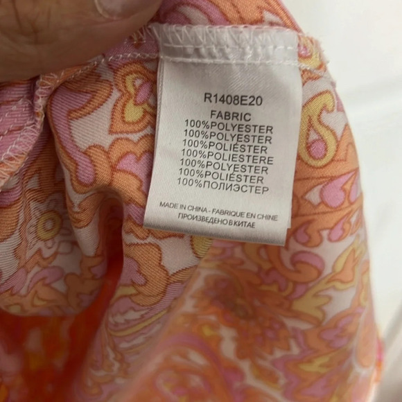 Molly Bracken Bright Pink Yellow and Orange Dress Size S​ - Picture 2 of 3